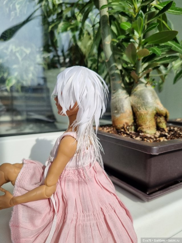 Парик из перышек на бжд куклу Иден и др (фото 3)