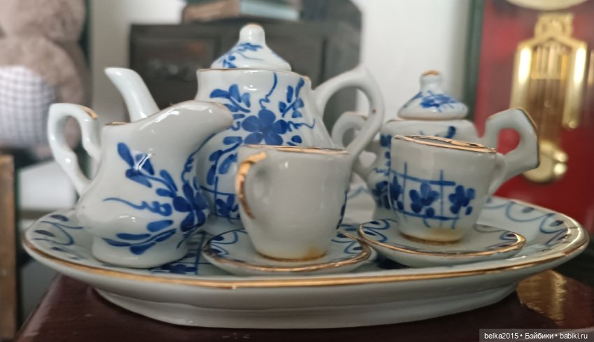 Винтажный сервиз для кукол 40+ см