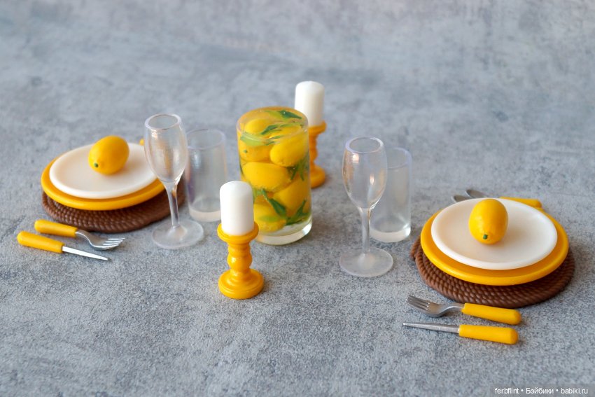 Сервировка с лимонами №1 (масштаб 1:6)