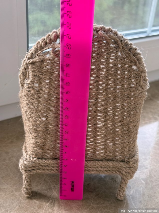 Плетеное кресло — Кукольная мебель (фото 4)