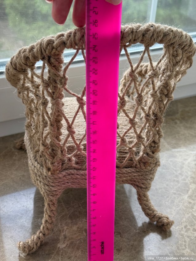 Плетеное кресло — Кукольная мебель (фото 6)