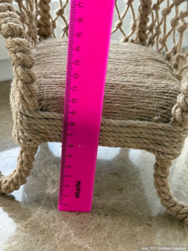 Плетеное кресло — Кукольная мебель (фото 7)