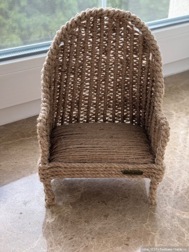 Плетеное кресло — Кукольная мебель (фото 3)