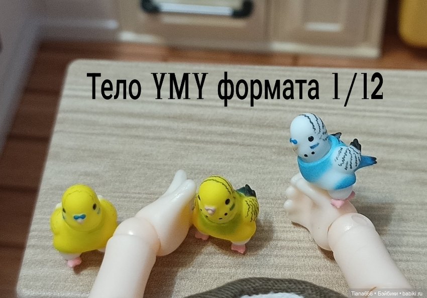 Волнистые попугаи, шарнирные микро-куколки (фото 2)