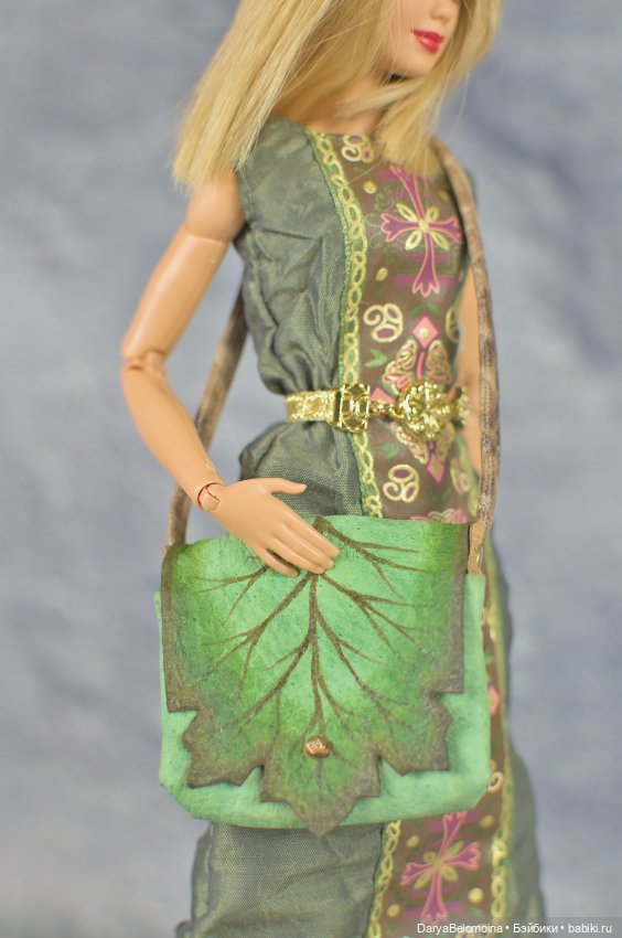 Сумка зеленая из кожи 1/6 (фото 2)