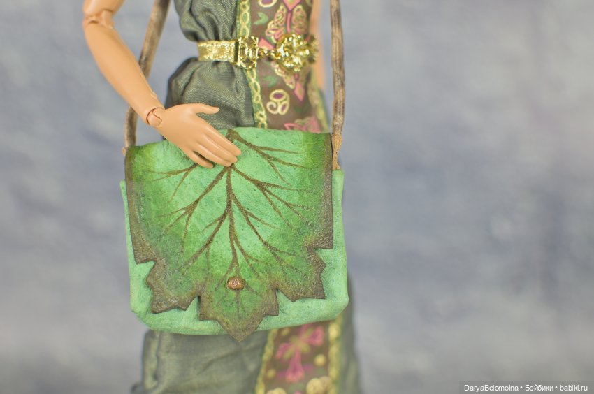 Сумка зеленая из кожи 1/6 (фото 3)