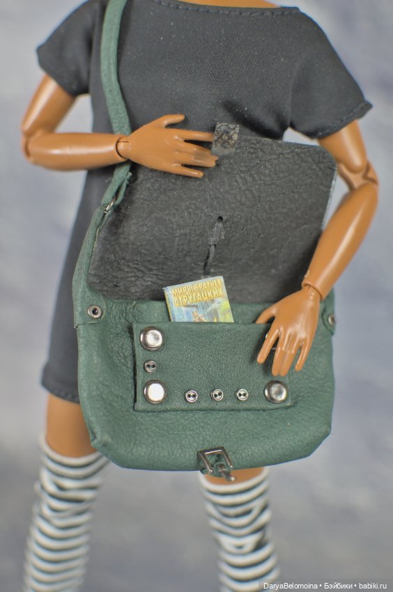 Сумка из натуральной кожи с кармашком (фото 9)
