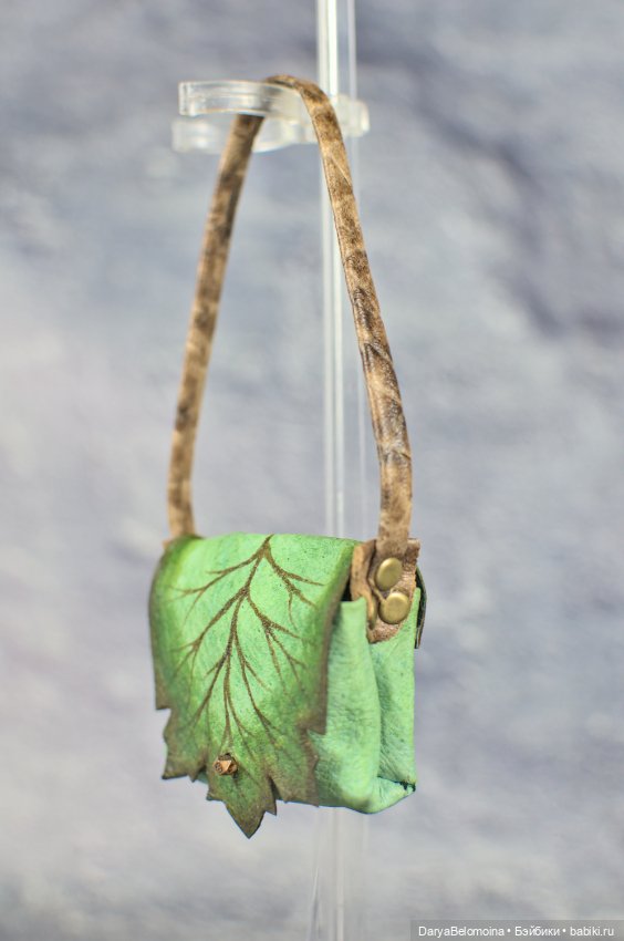 Сумка зеленая из кожи 1/6 (фото 5)