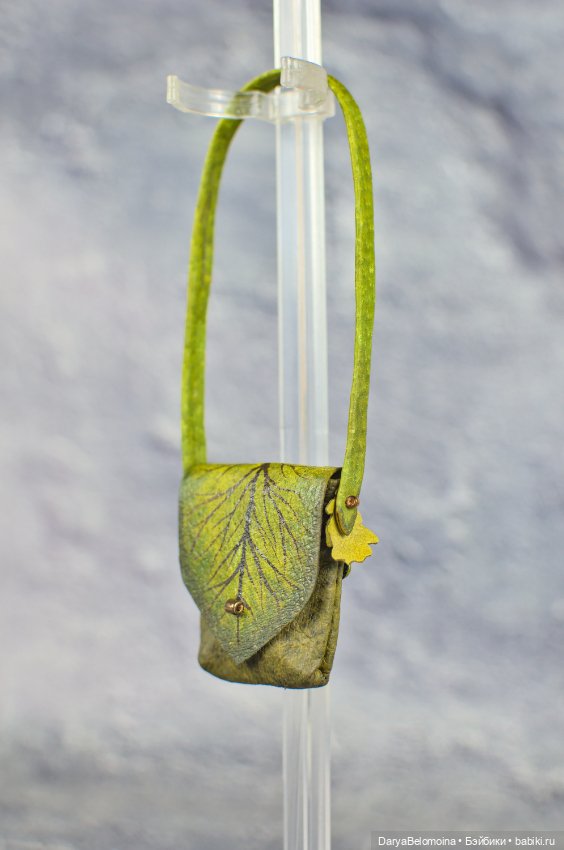 Сумка кожаная для куклы 1/6 (фото 7)