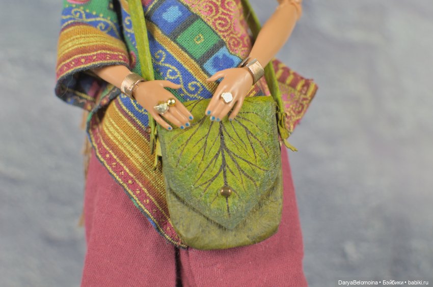 Сумка кожаная для куклы 1/6 (фото 4)