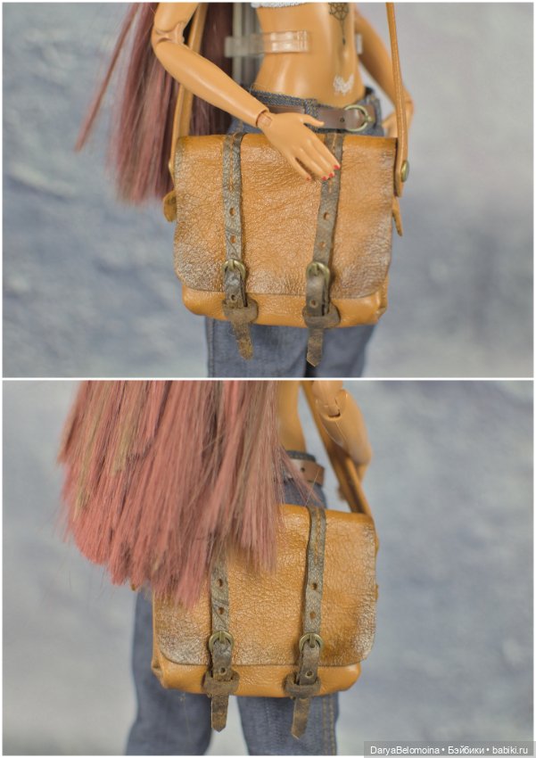 Коричневая кожаная сумочка 1/6 (фото 7)