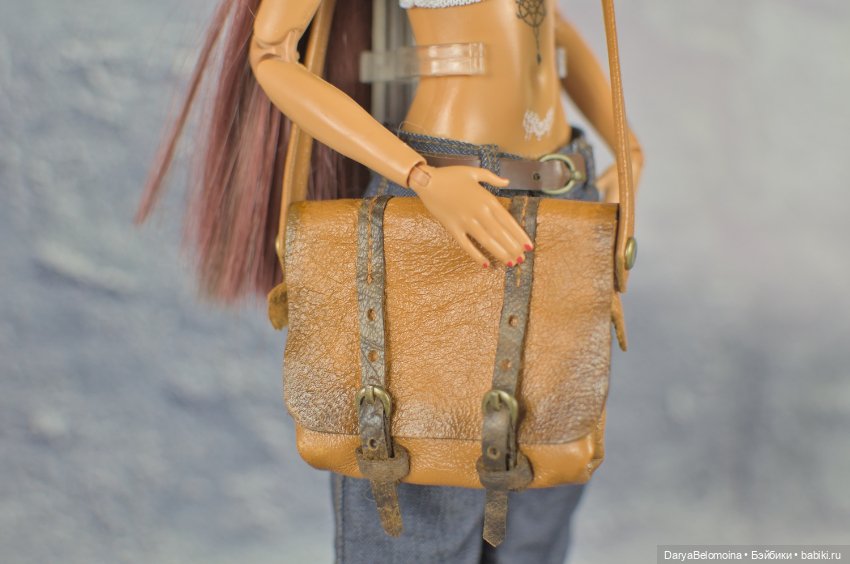 Коричневая кожаная сумочка 1/6 (фото 3)