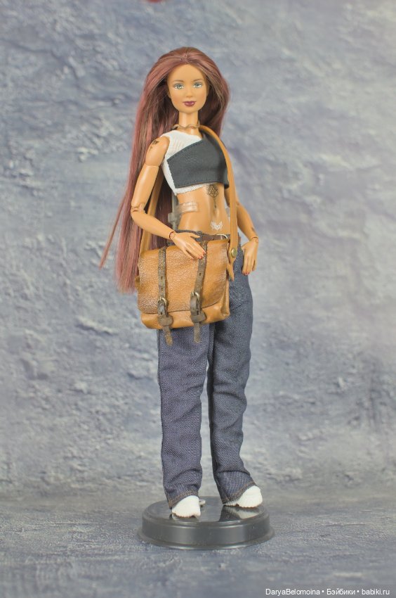 Коричневая кожаная сумочка 1/6