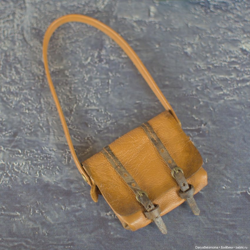 Коричневая кожаная сумочка 1/6 (фото 2)
