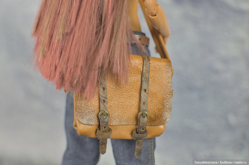 Коричневая кожаная сумочка 1/6 (фото 6)