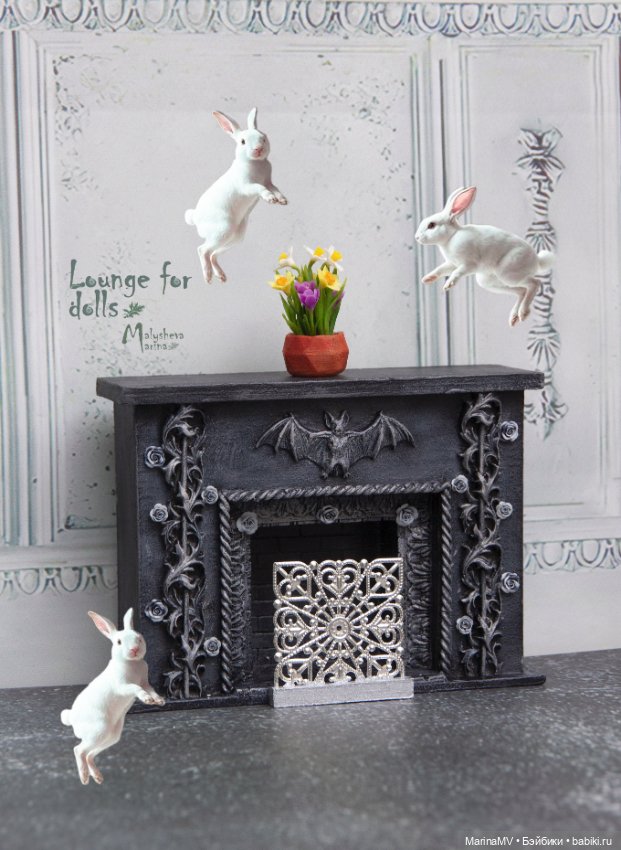 Готический камин — Кукольная мебель (фото 3)