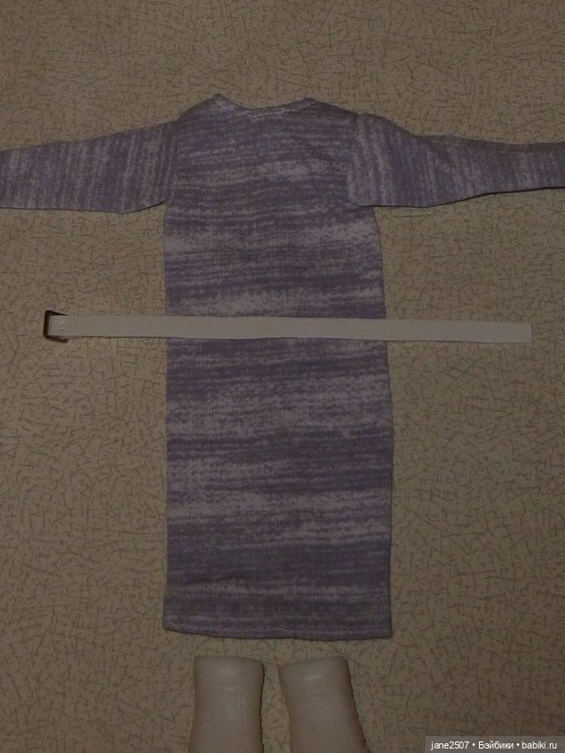 Аутфит Handmade для Барби, кукол 12 дюймов - платье, пояс, ботинки - новые (фото 2)