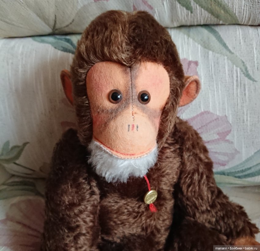 Обезьянка Hermann антик в прекрасном состоянии 44см (фото 5)