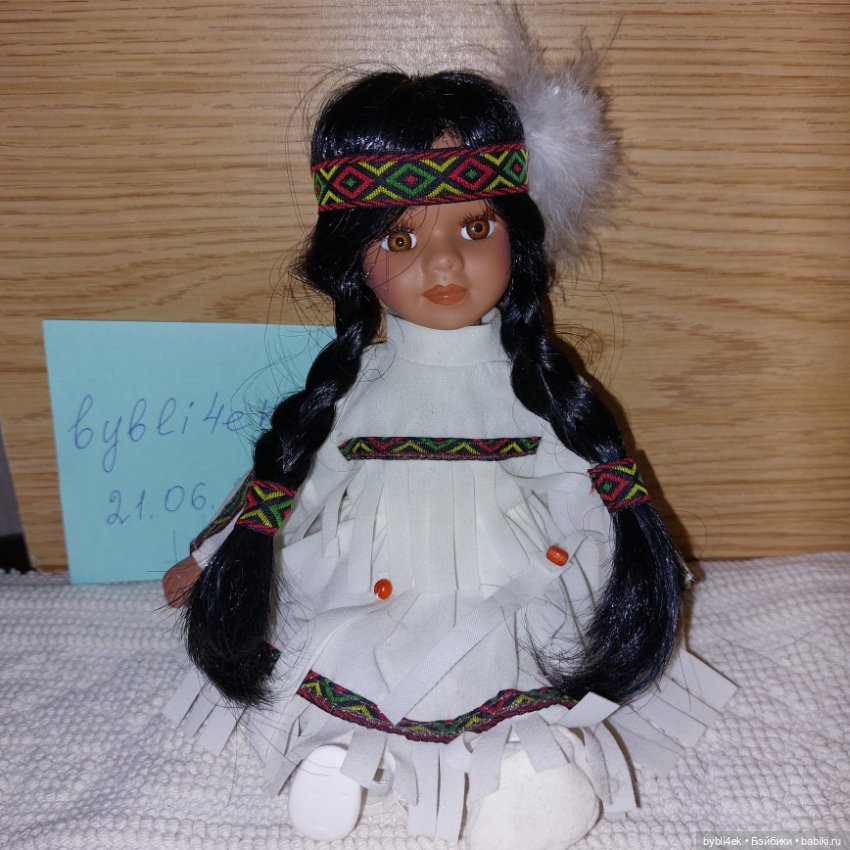 Мягкая сувенирная индеанка (фото 5)