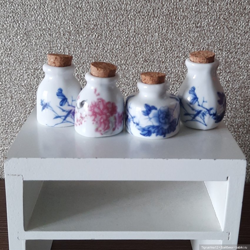 Керамические бутылочки — Миниатюра для кукол (фото 2)
