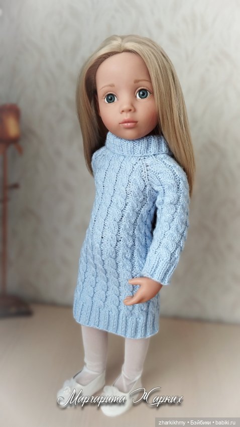 Вязаное платье для Готц — Одежда для кукол