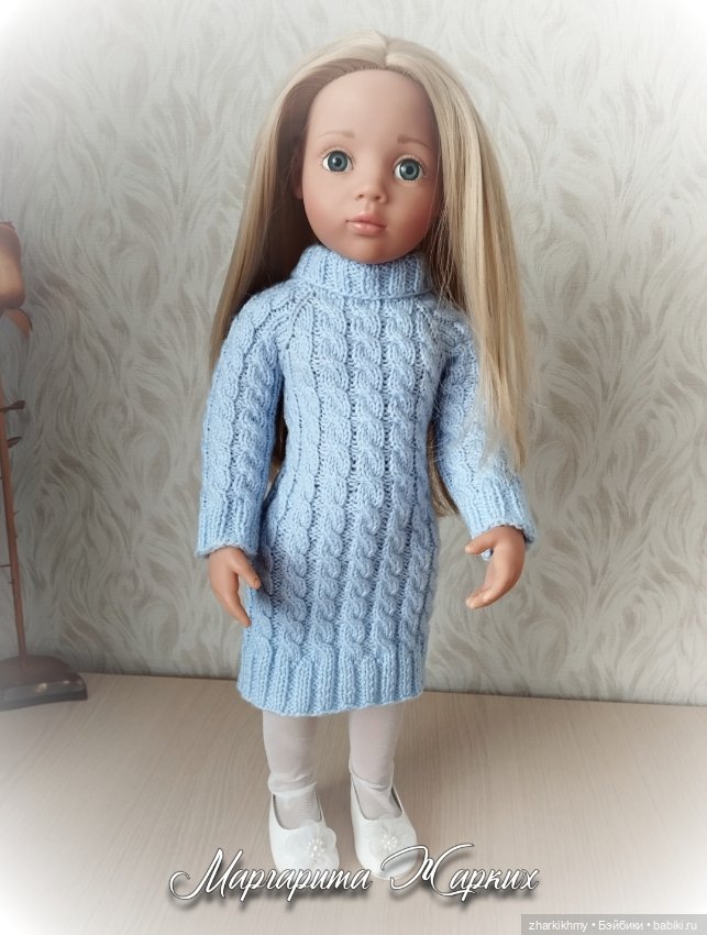 Вязаное платье для Готц — Одежда для кукол (фото 3)