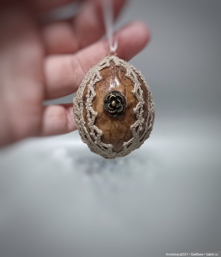 Микро зайка в орешке — Авторские игрушки