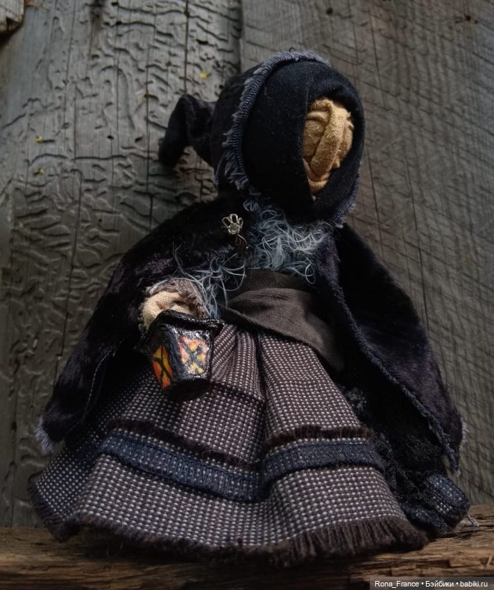 Старая ведьма. Коллекционная авторская кукла, единственный экземпляр (фото 5)