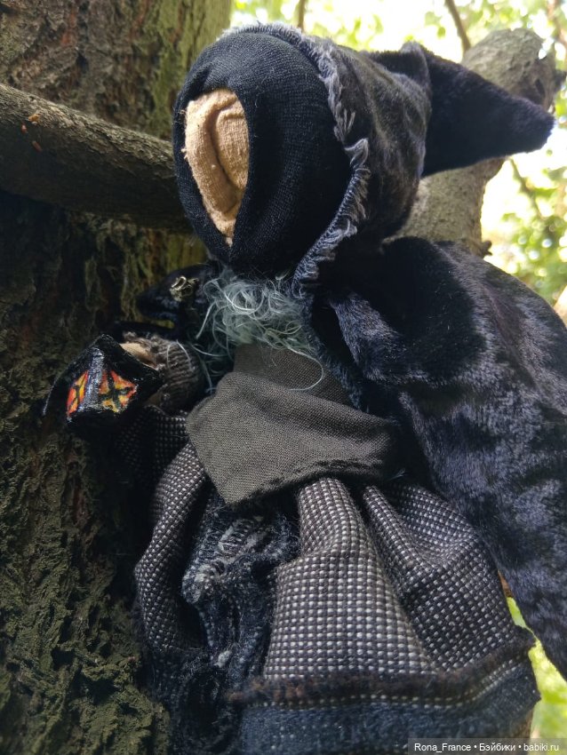Старая ведьма. Коллекционная авторская кукла, единственный экземпляр (фото 4)