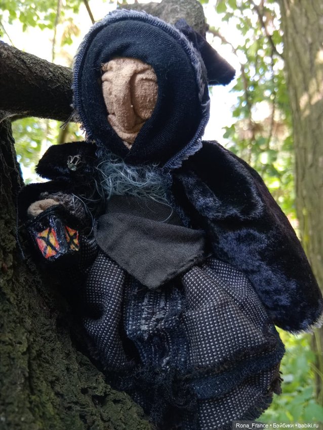 Старая ведьма. Коллекционная авторская кукла, единственный экземпляр (фото 2)