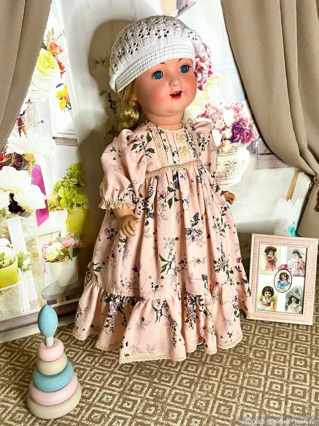 Платье для антикварной, винтажной куклы (фото 2)