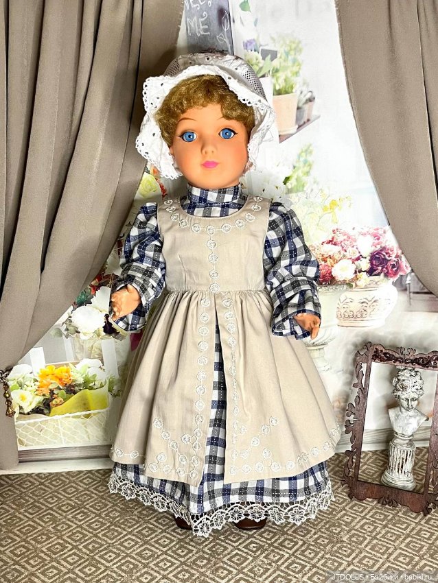 Платье для антикварной, винтажной куклы (фото 4)