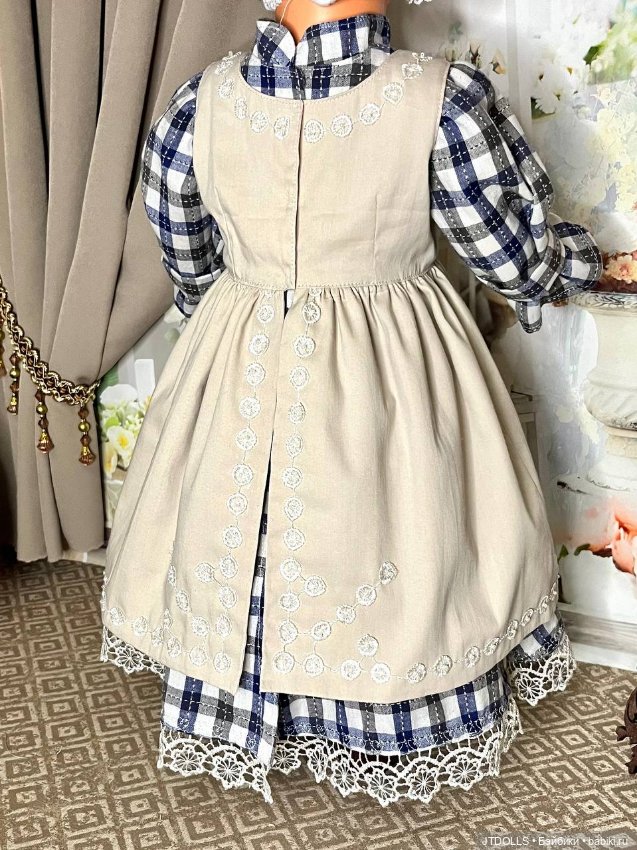 Платье для антикварной, винтажной куклы (фото 6)