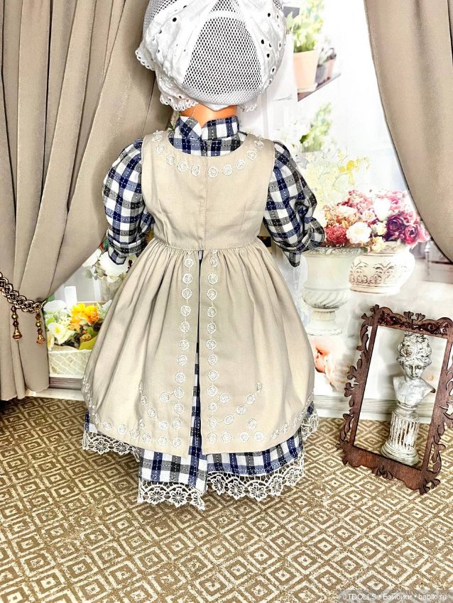 Платье для антикварной, винтажной куклы (фото 5)