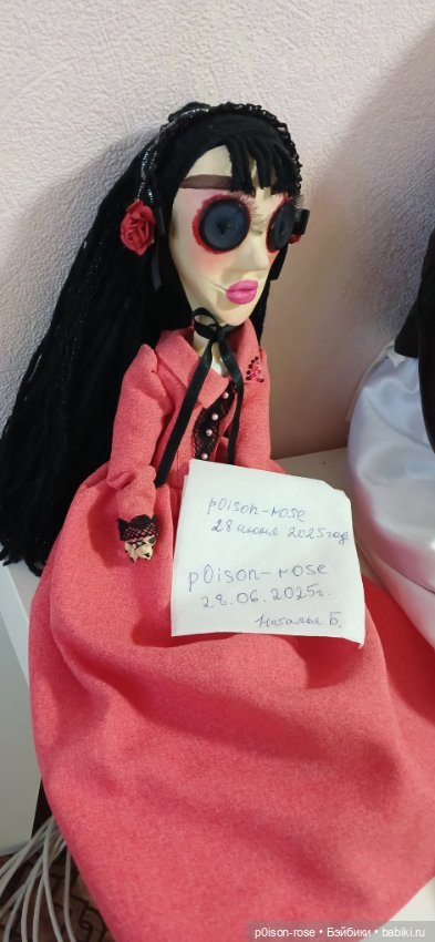 Кукла ручной работы в стиле Коралина в стране кошмаров (фото 3)