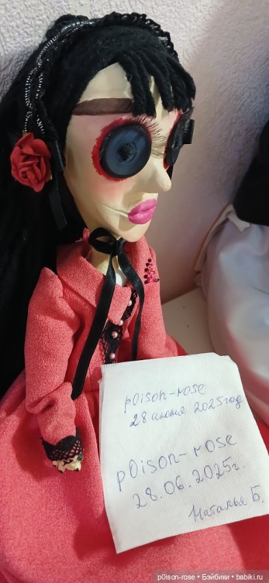 Кукла ручной работы в стиле Коралина в стране кошмаров (фото 5)