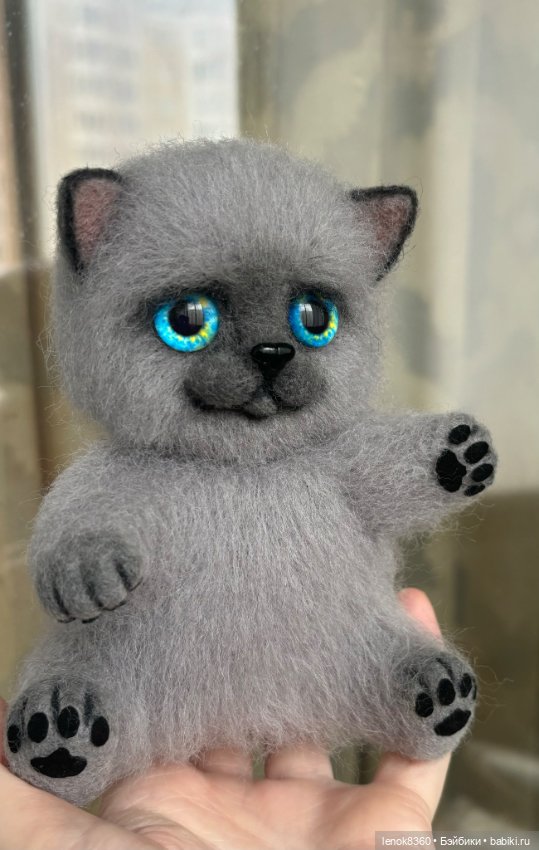 Котёнок из шерсти — Авторские игрушки (фото 3)