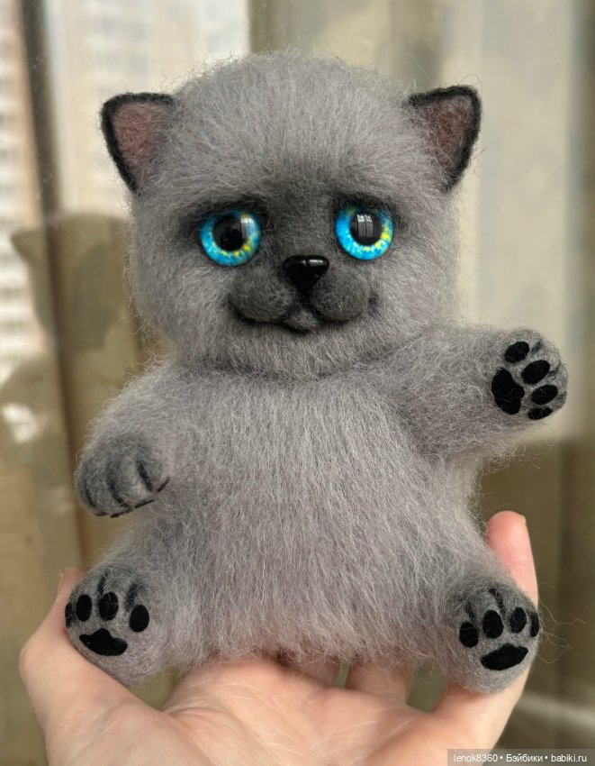 Котёнок из шерсти — Авторские игрушки (фото 2)