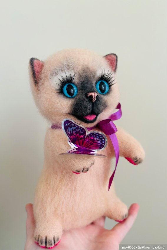 Котёнок из шерсти — Авторские игрушки (фото 4)