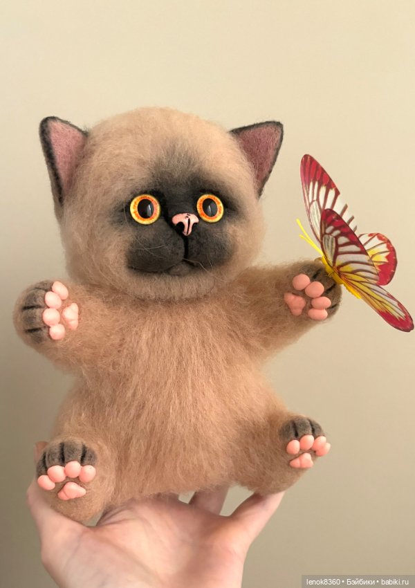 Котёнок из шерсти — Авторские игрушки (фото 7)