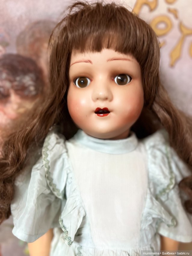 Антикварная кукла из массы EVF/ Ernest Villain in Forchie La Marche Бельгия 69 см