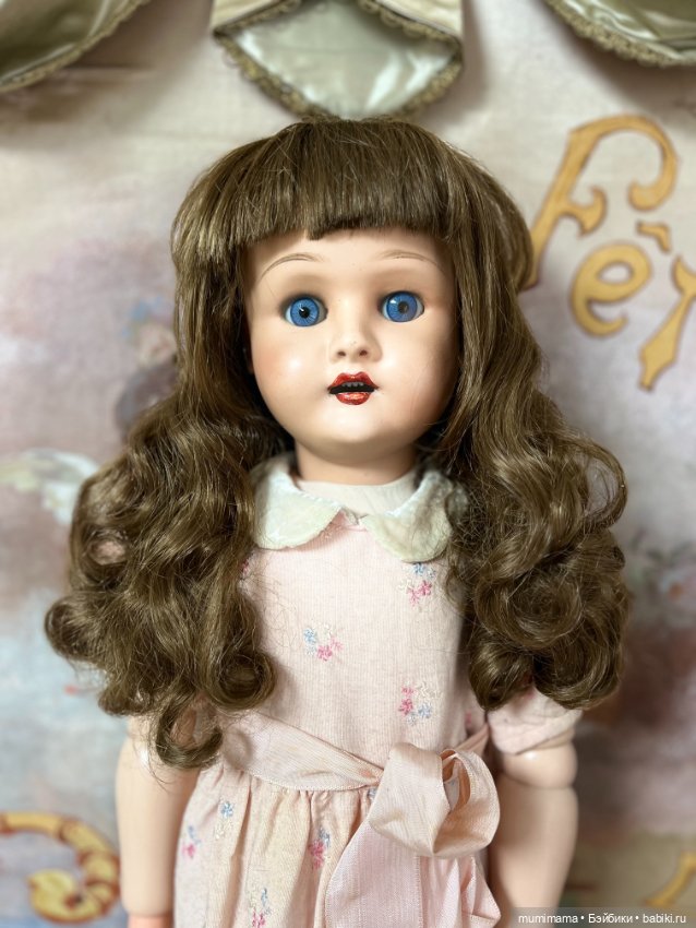 Антикварная кукла из массы UNICA Бельгия 74 см (фото 8)