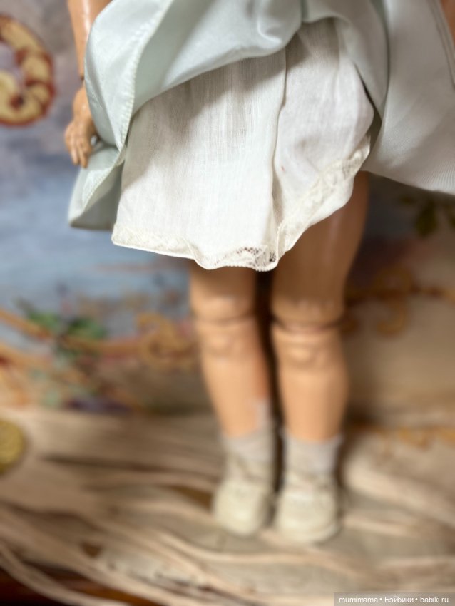 Антикварная кукла из массы EVF/ Ernest Villain in Forchie La Marche Бельгия 69 см (фото 5)