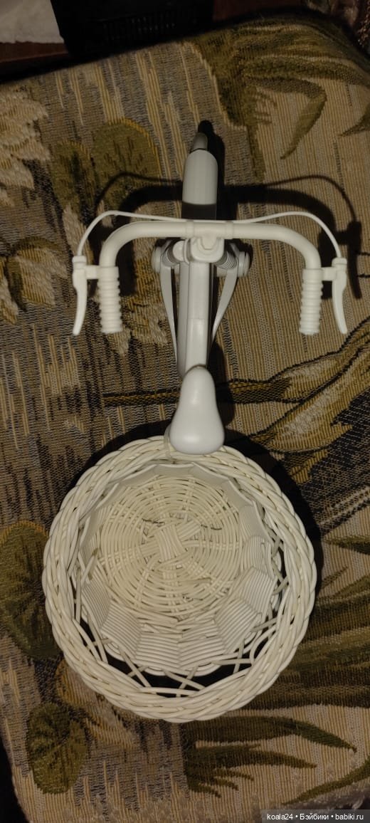 Велосипед с плетёной корзиной для кукол и декора (2) (фото 5)