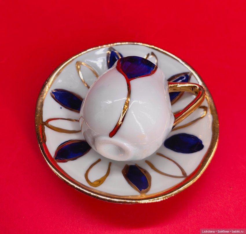 Миниатюра. Кофейная пара Бутон. Португалия (фото 4)