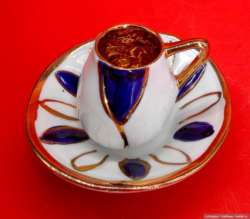 Миниатюра. Кофейная пара Бутон. Португалия (фото 2)