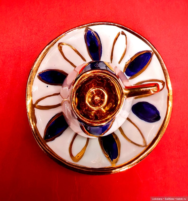 Миниатюра. Кофейная пара Бутон. Португалия (фото 3)