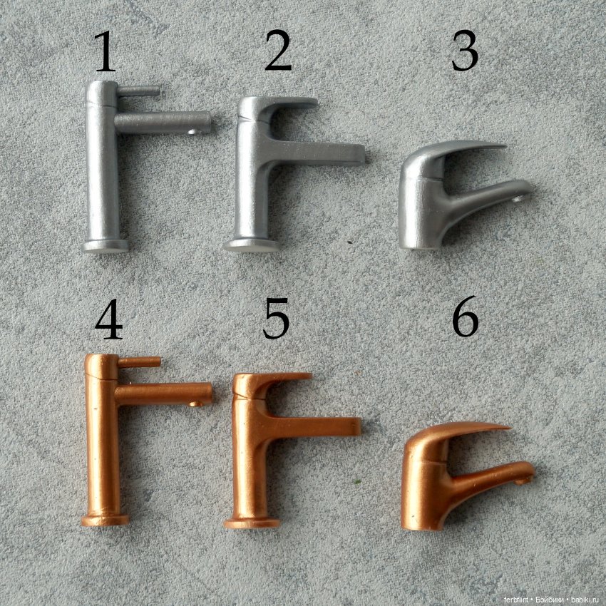 Смесители для кукольного дома (масштаб 1:6) (фото 3)