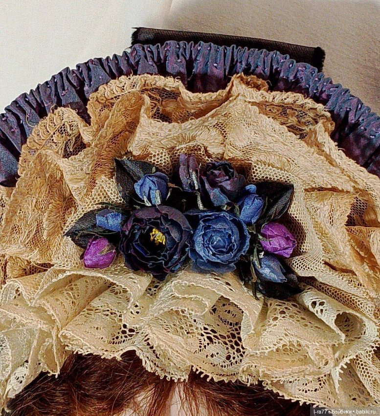 Бонет для антикварной куклы ОГ 25см (фото 5)