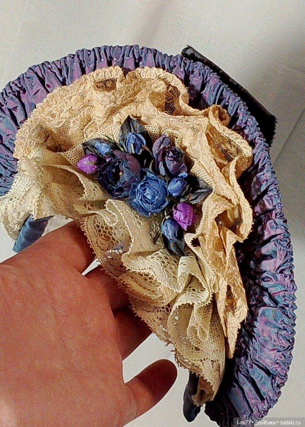 Бонет для антикварной куклы ОГ 25см (фото 2)